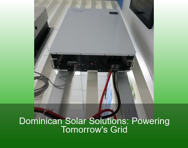 Dominican Solar Solutions: Powering Tomorrow's Grid